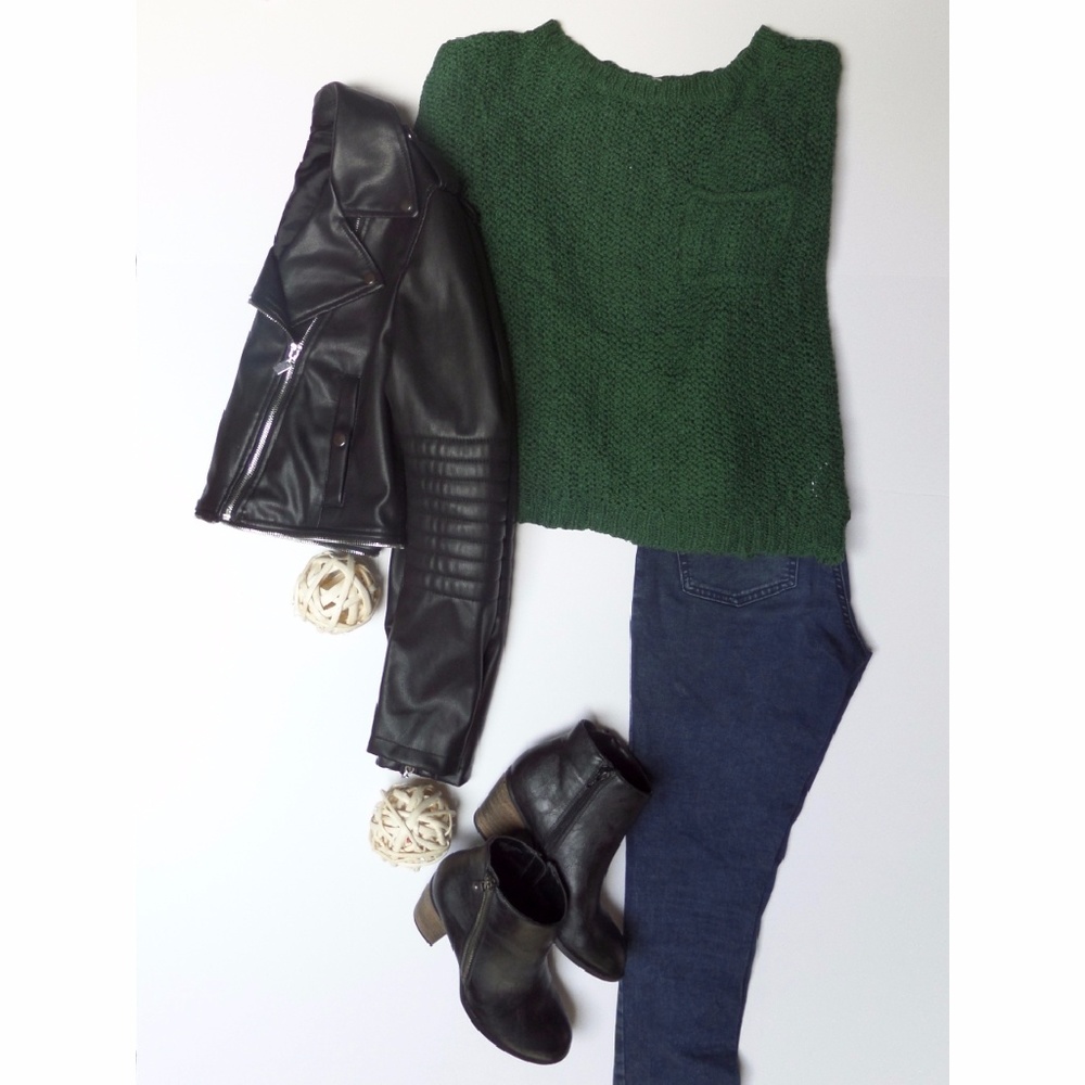 Knit Roxy Green Sweater - Picture 2 of 3