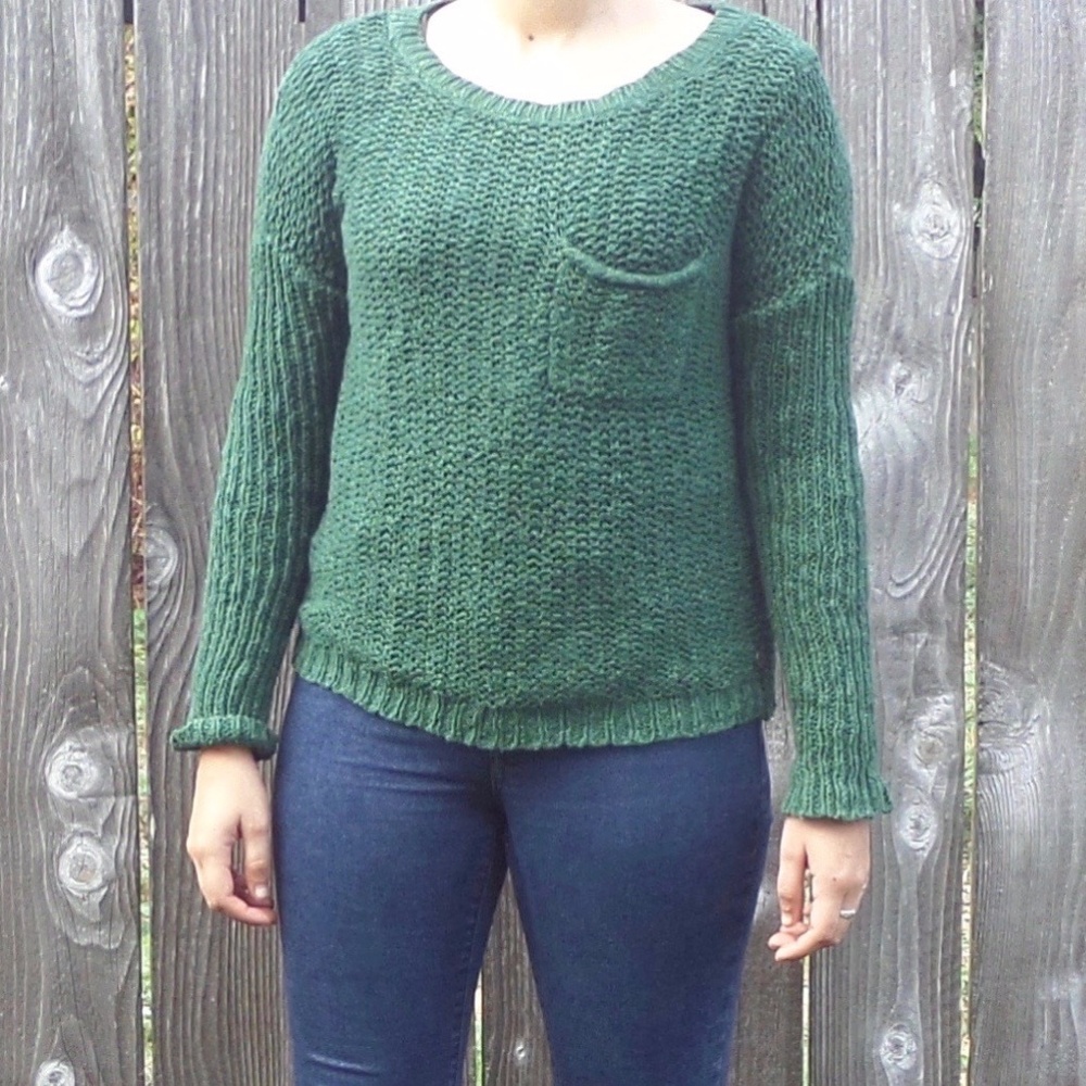 Knit Roxy Green Sweater