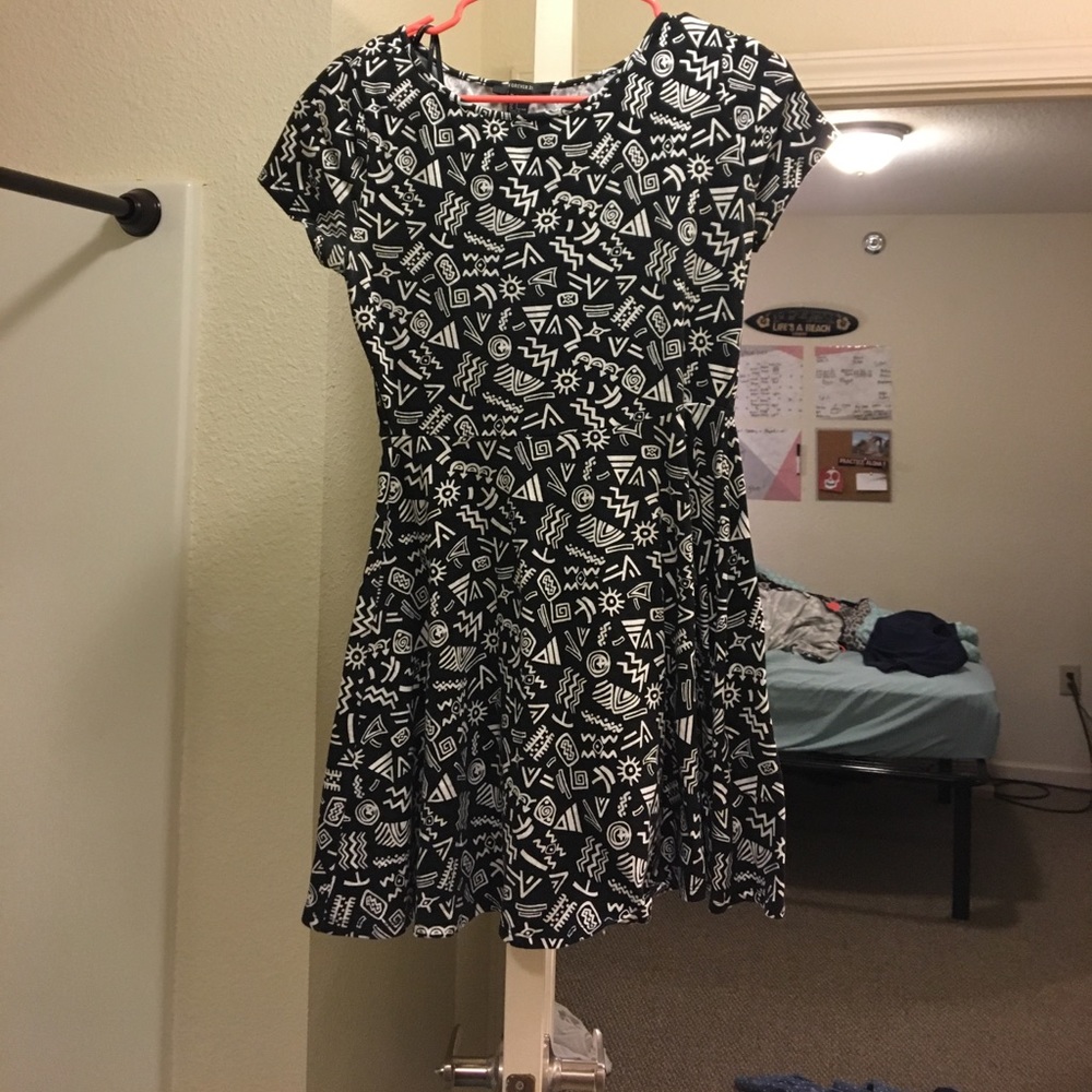 Black and white tribal dress