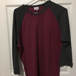 Slightly used gray and burgundy randy