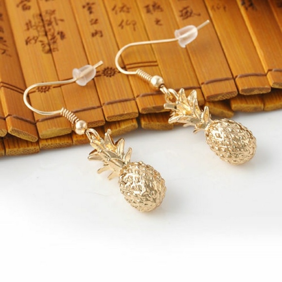 Betsey Johnson Pineapple Earrings - Picture 2 of 3