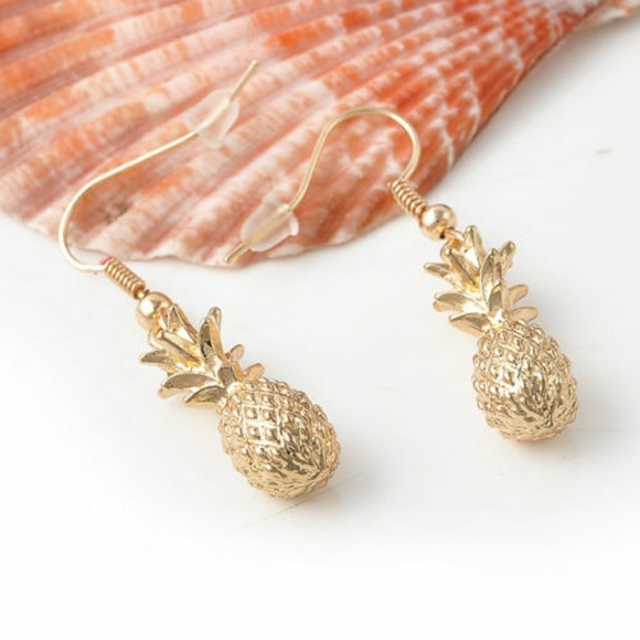Betsey Johnson Pineapple Earrings - Picture 3 of 3