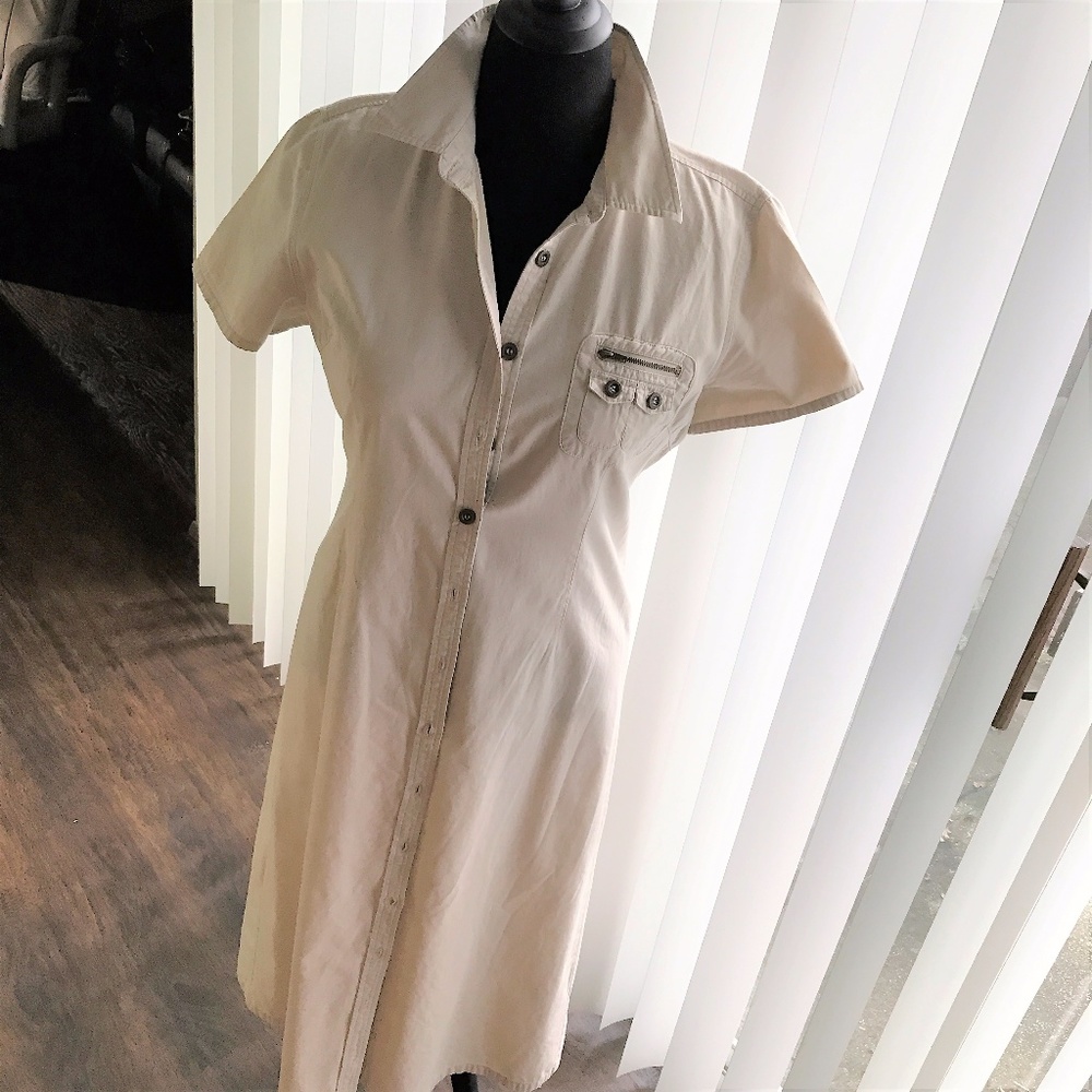 BUTTON-DOWN COTTON DRESS