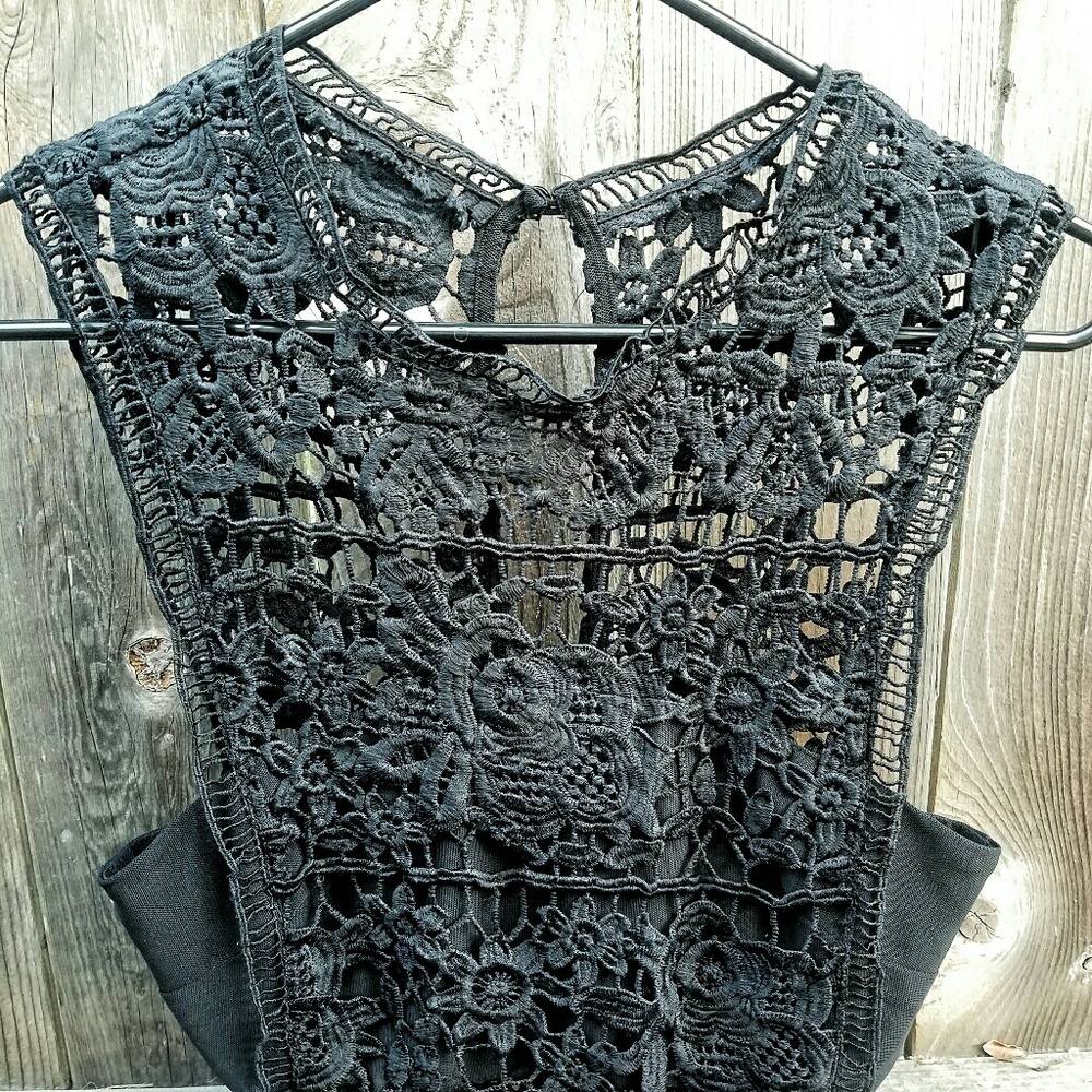 Crochet detailed exposed sexy designer dress