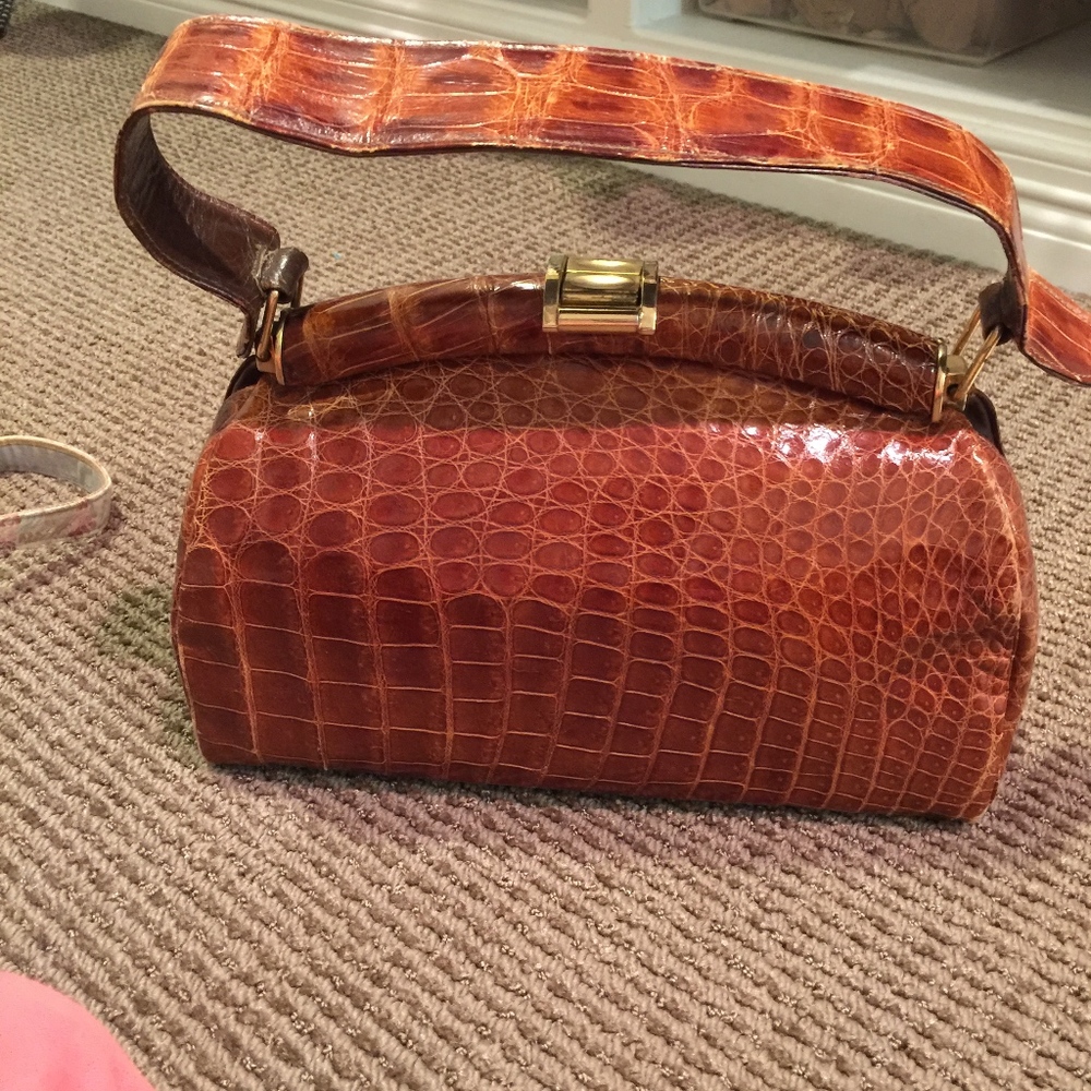 Beautiful vintage alligator handbag