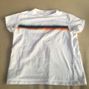 white and rainbow t-shirt from brandy melville