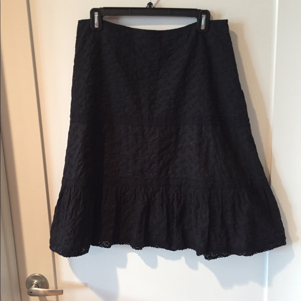 FINAL PRICE DROP! RARE black eyelet skirt RL