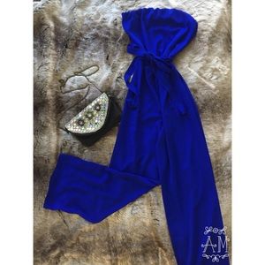 A’GACI Blue Strapless Jumpsuit 💙