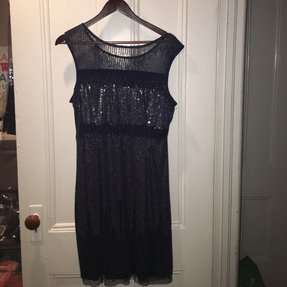 Adrianna Papell Size 16 Navy Blue dress