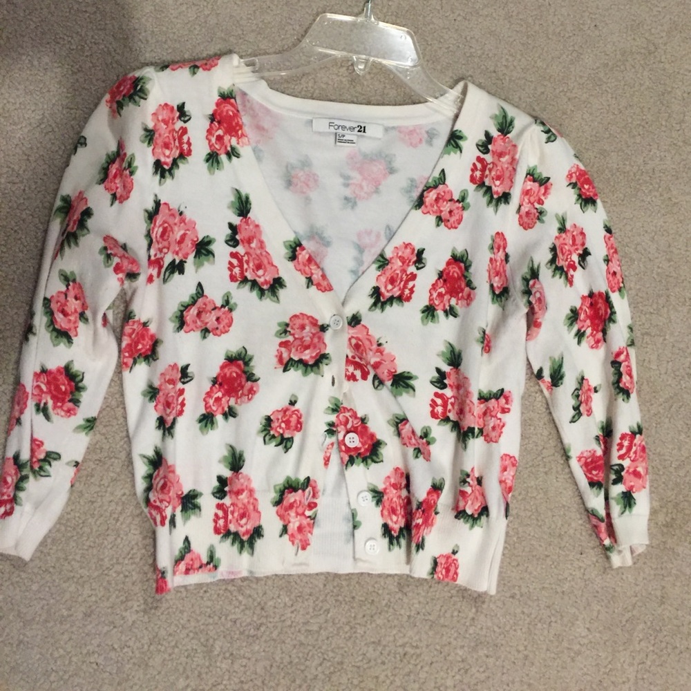 Forever 21 Floral Cardigan