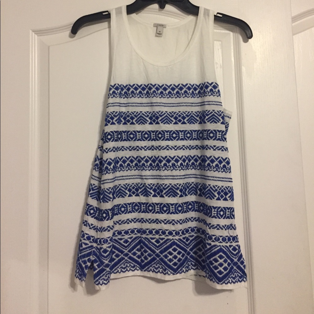 J. Crew Embroidered Tank Top