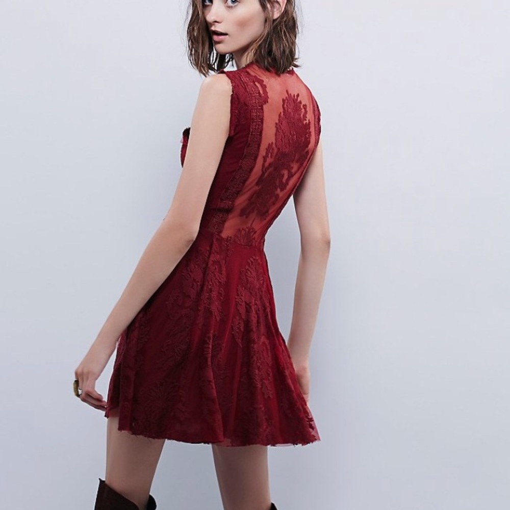 Free people Reign Over Me sleeveless red dress
