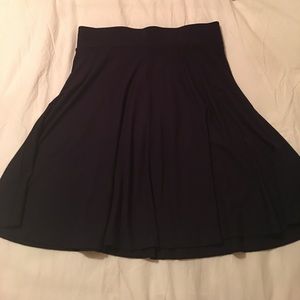 Navy jersey cotton skirt Loft size small