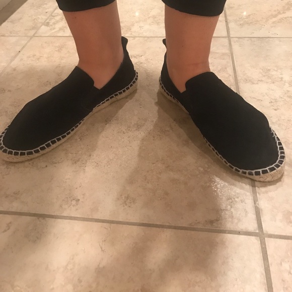 Vince Black Robin Suede Espadrilles Size 7 - Picture 3 of 10