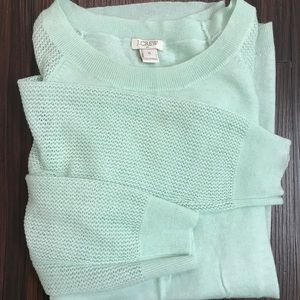 Merino mesh-sleeve spring/summer sweater