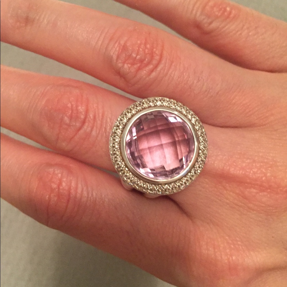D Yurman Lavendar Amethyst & Diamond Cerise Ring