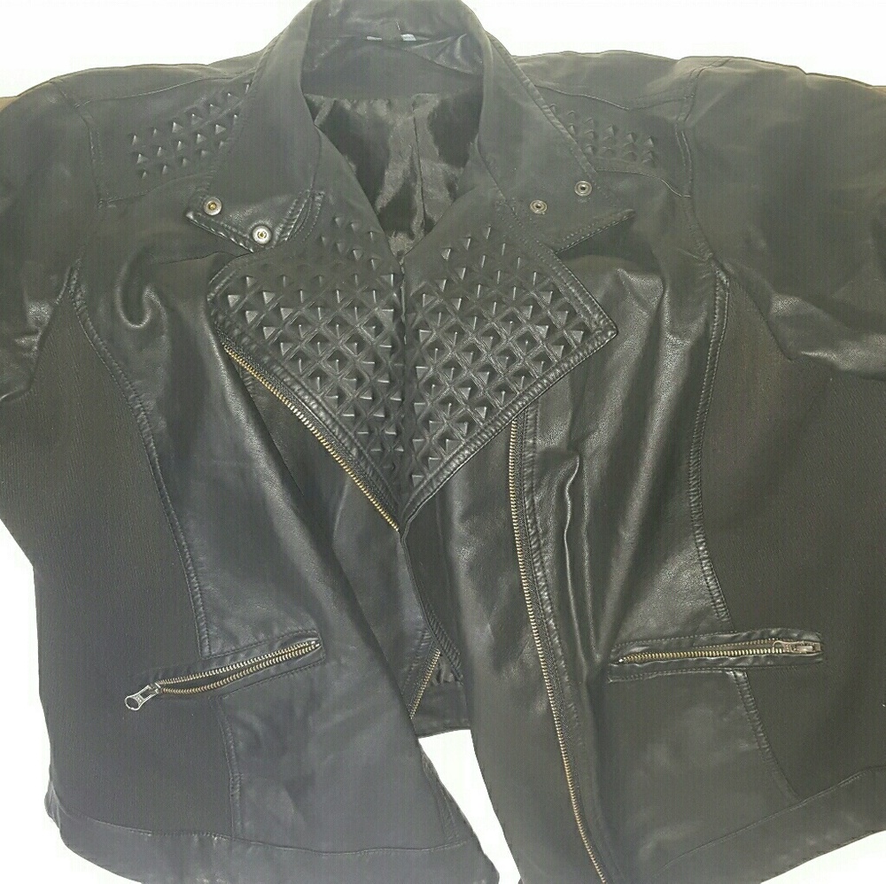Rock and Republic faux leather studded jacket