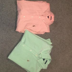 RL Size 10 Oxfords, both orange and green