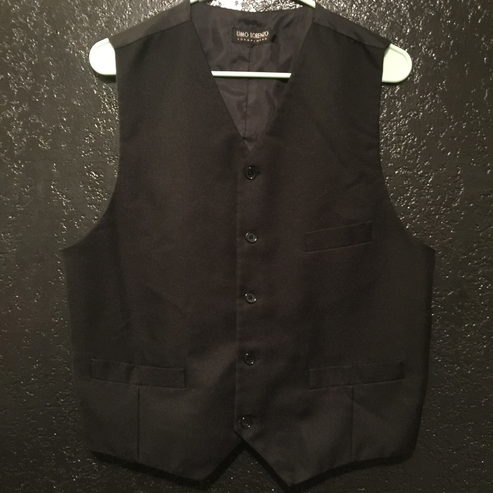 Men's Umo Lorenzo black formal wear vest