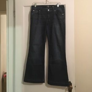 7 for All Mankind - Dojo low rise wide leg jeans.