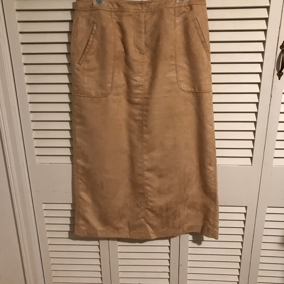 Evan-Picone Suede Skirt - Picture 1 of 4