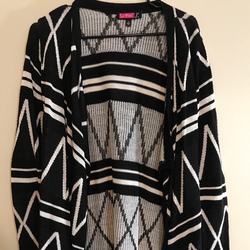 Aztec print cardigan