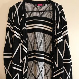 Aztec print cardigan