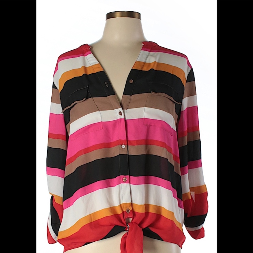 Ali Miles 3/4 Sleeve Women Blouse Size M