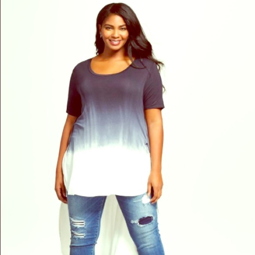Dip-Dye High Low Tunic - Ava & Viv™ Blue