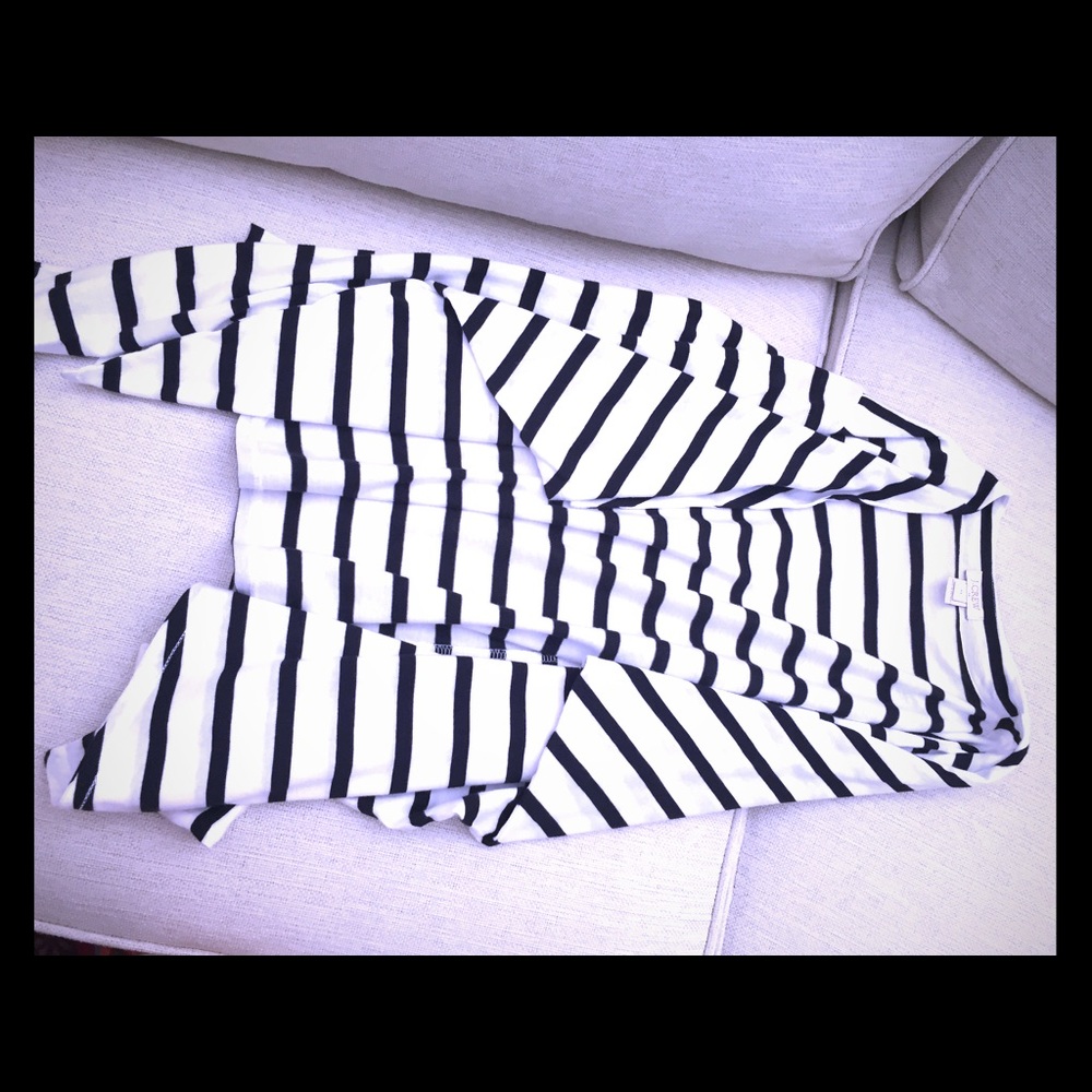 Black & white open drape shirt Jcrew Size Small
