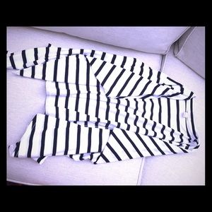 Black & white open drape shirt Jcrew Size Small