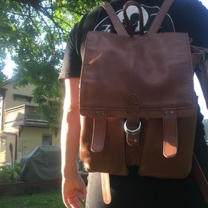 Brown leather Lucky brand backpack