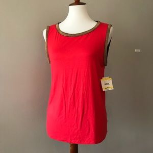 NWT Anne Klein Gold Accent Blouse