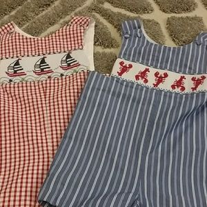 2 zucchini shortalls