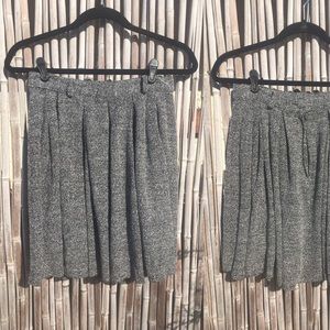 90s Grey Flocked Full Skirt