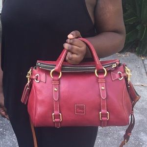 Dooney and Bourke red Florentine satchel
