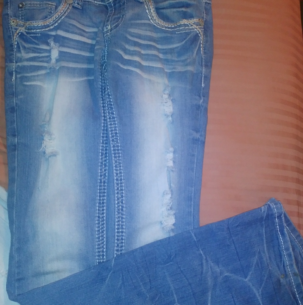Amethyst Distressed Jeans