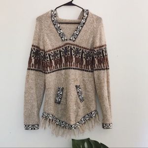 Tribal Fringe Sweater Tunic