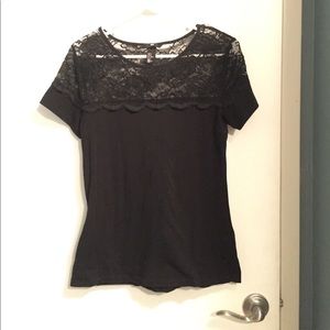 Black lace top