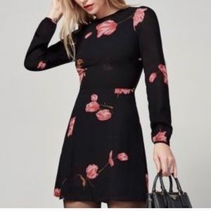 Reformation floral long sleeve dress