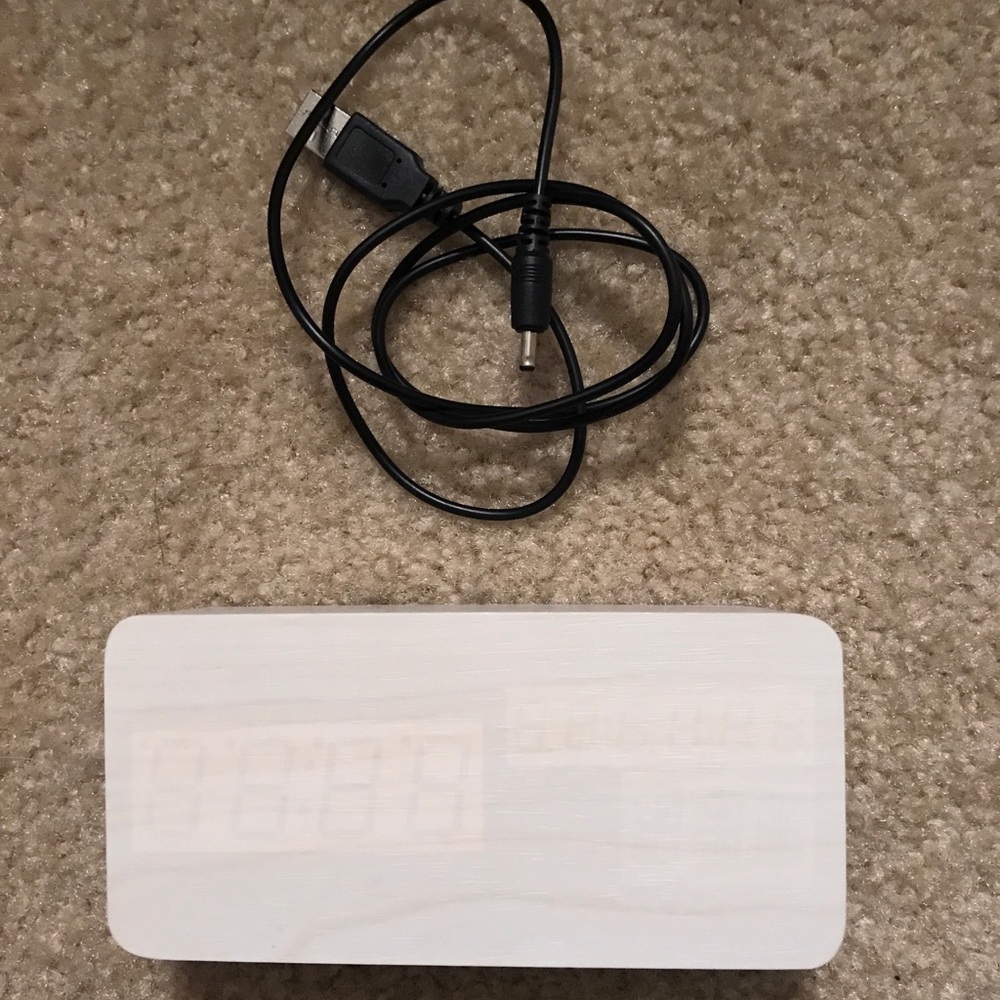 White Marble Alarm Clock