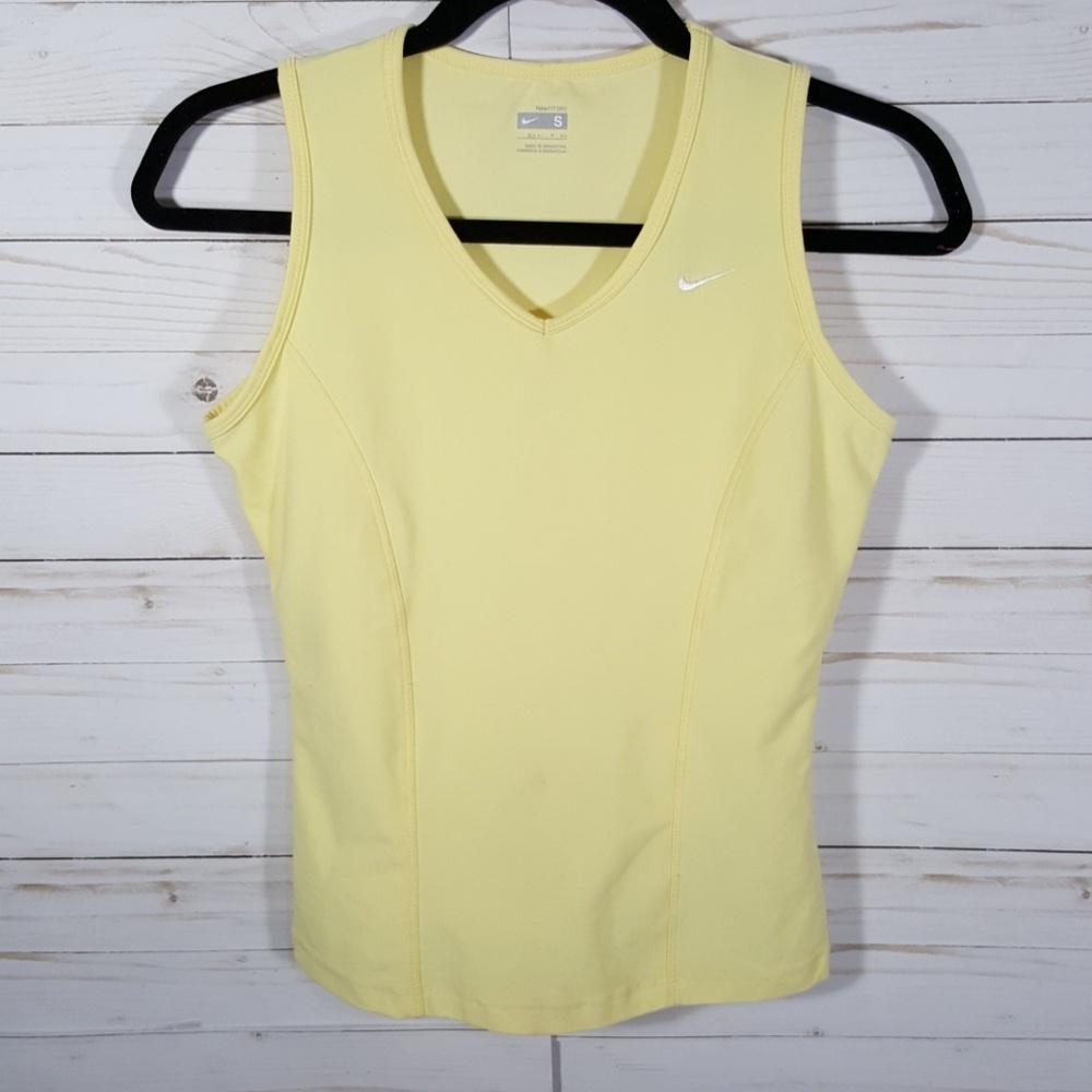 Nike Yellow Sleeveless Workout Shirt Size S