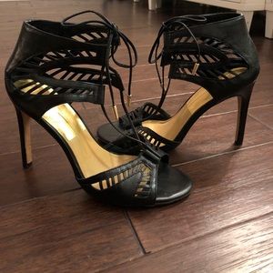 Cut out high heel sandals