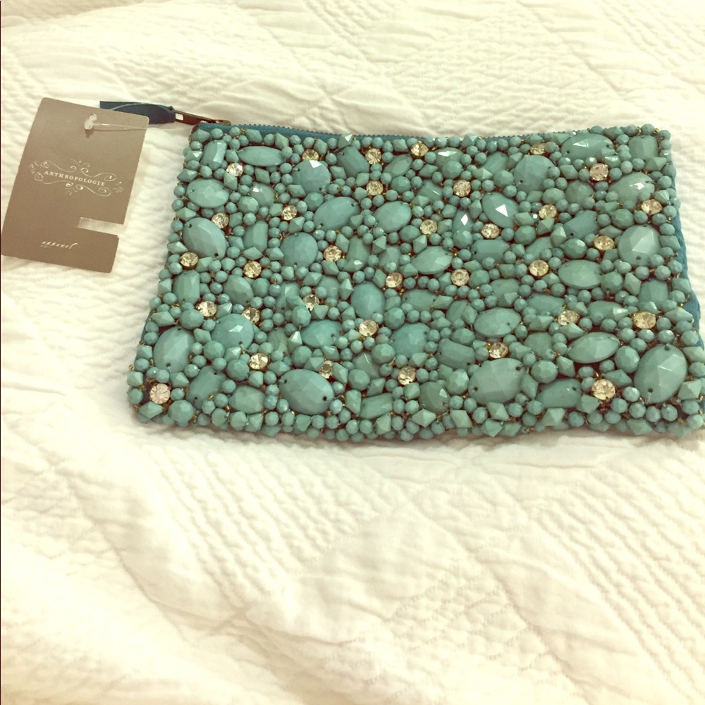 Anthropologie Turquoise Clutch