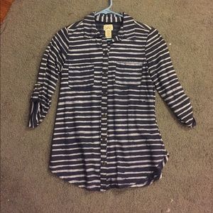 Striped button up