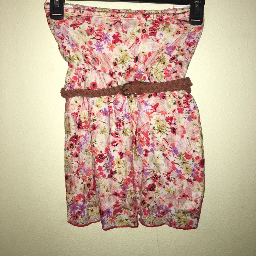 A strapless top