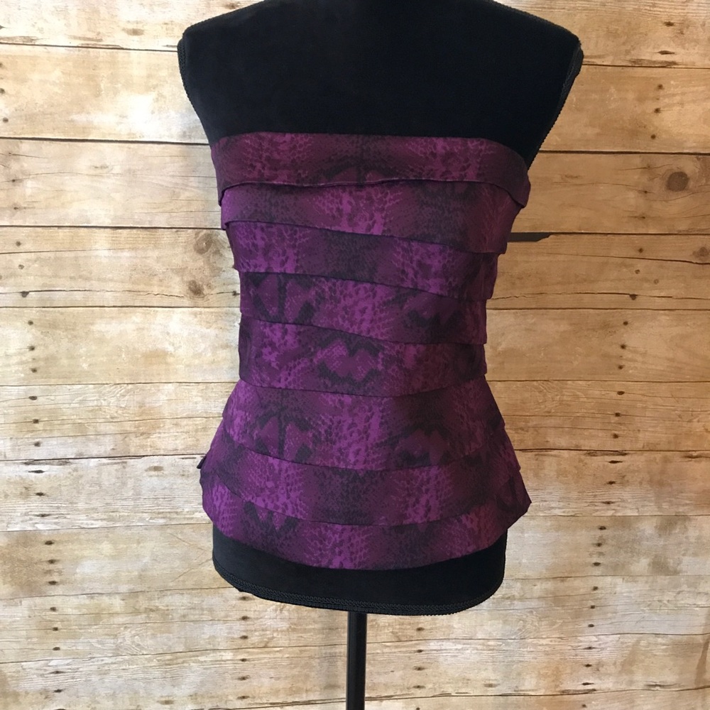 White House Black Market Strapless Corset Top.