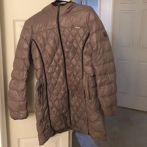 Michael Kors Tan Puffer Packable Down Fill Jacket
