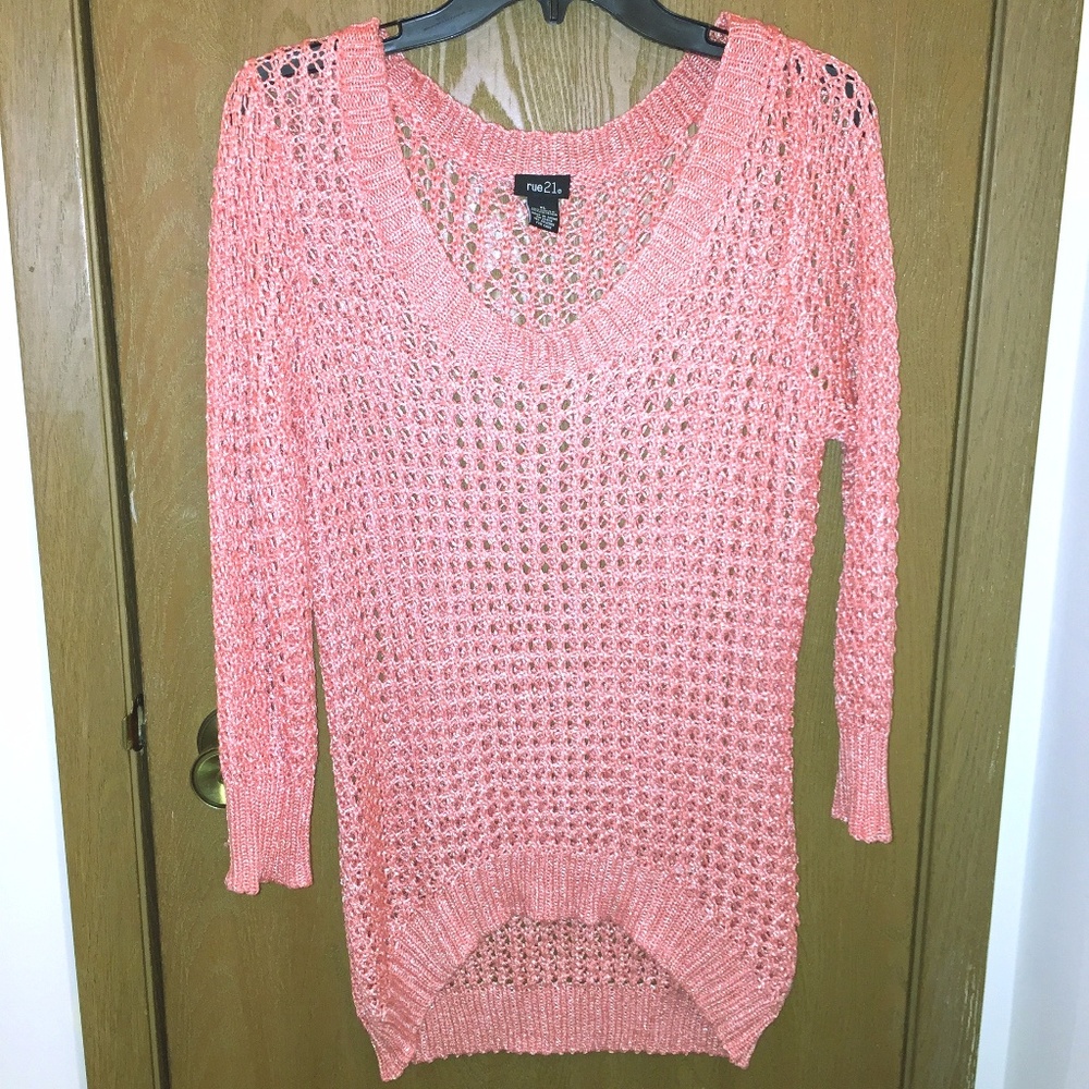 Coral knit sweater