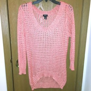 Coral knit sweater